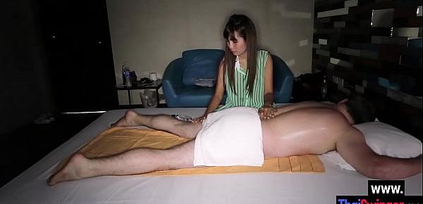  Hot Asian slut Num enjoyed sex on guys dick and she rode it after hot massage